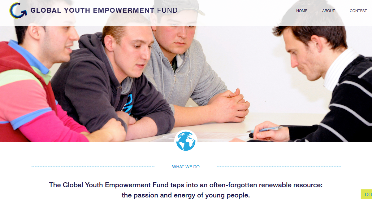 THE GLOBAL YOUTH EMPOWERMENT FUND OPENS GRANTEE APPLICATION PROCESS