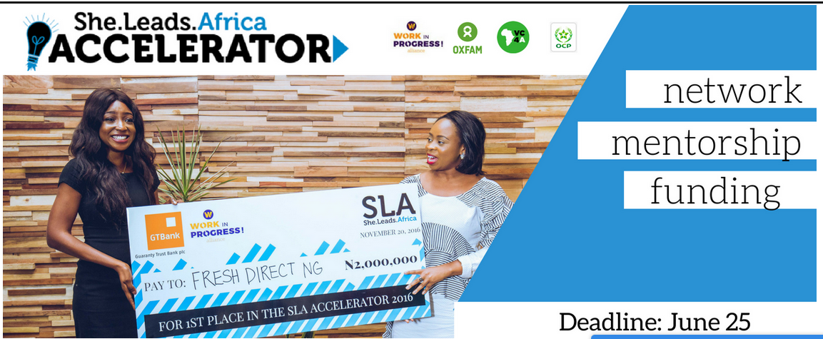 Female Entrepreneurs Only: Apply for 2017 She leads Africa (SLA) N2Million Grant in Nigeria