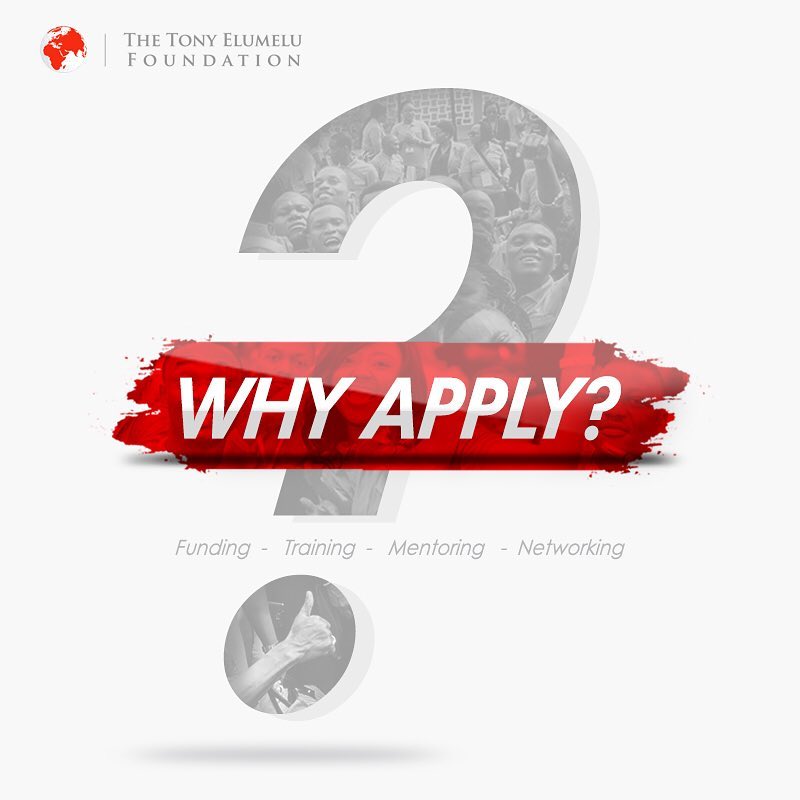 Apply for 2018 Tony Elumelu Foundation $5000 Grant for all African Countries, Closes by 1st of March 2018