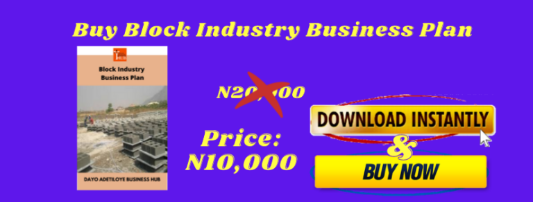 free business plan for block industry in nigeria pdf