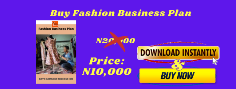 sample of fashion design business plan in nigeria