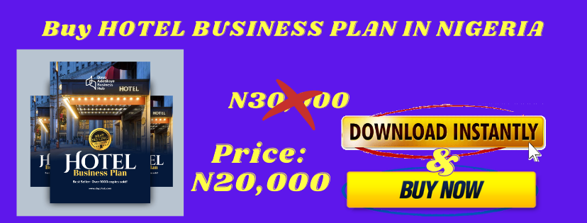 hotel business plan in nigeria