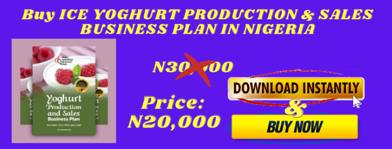 yoghurt business plan in nigeria