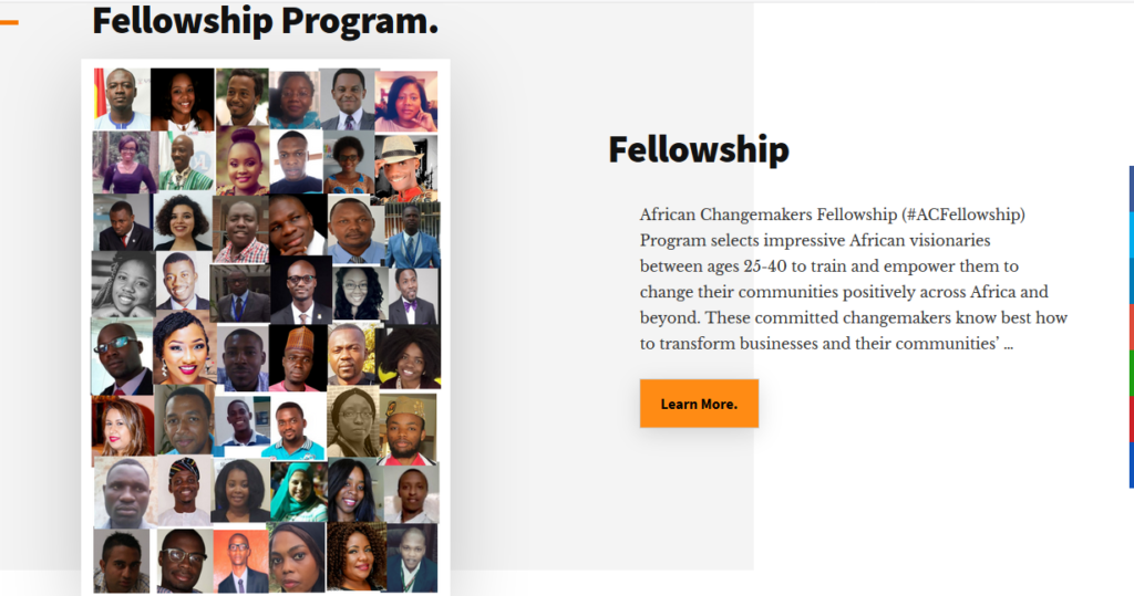 Apply for African Changemakers Fellowship Program for Cohort 2, 2018