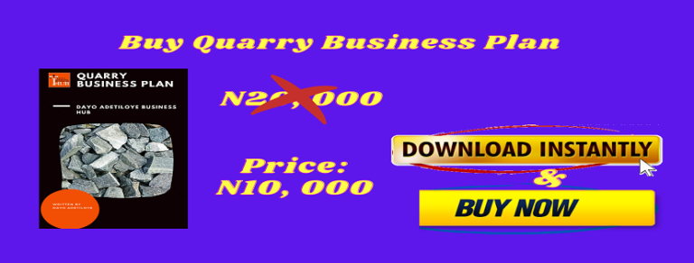 quarry startup business plan