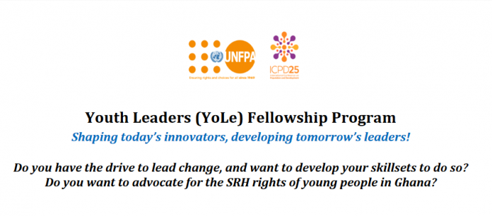 Apply for UNFPA Youth Leaders (YoLe) Fellowship Program 2019 - Ghana