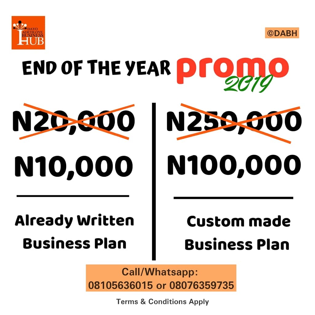 End of the Year Business Plan Promo for N10,000 and N100,000