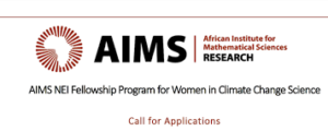 AIMS NEI Fellowship Program for Women in Climate Change Science 2020