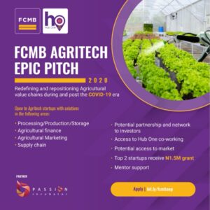 Apply For FCMB Agritech EPIC Pitch 2020