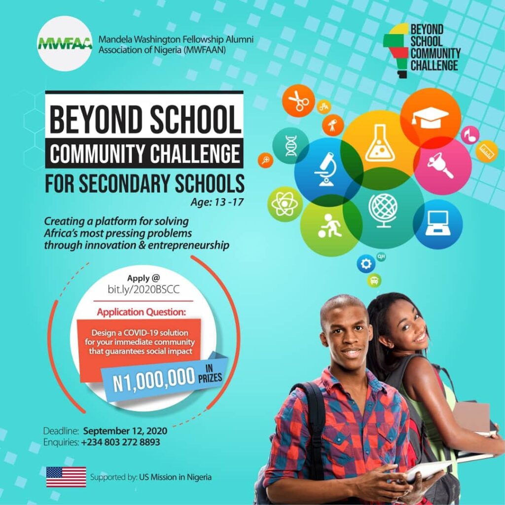 MWFAAN Beyond School Community Challenge 2020 for Young Nigerians between 13-17