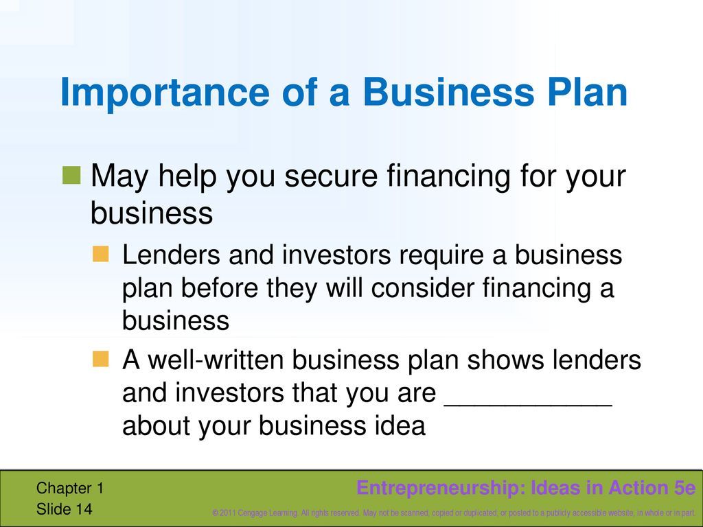 importance of business plan presentation